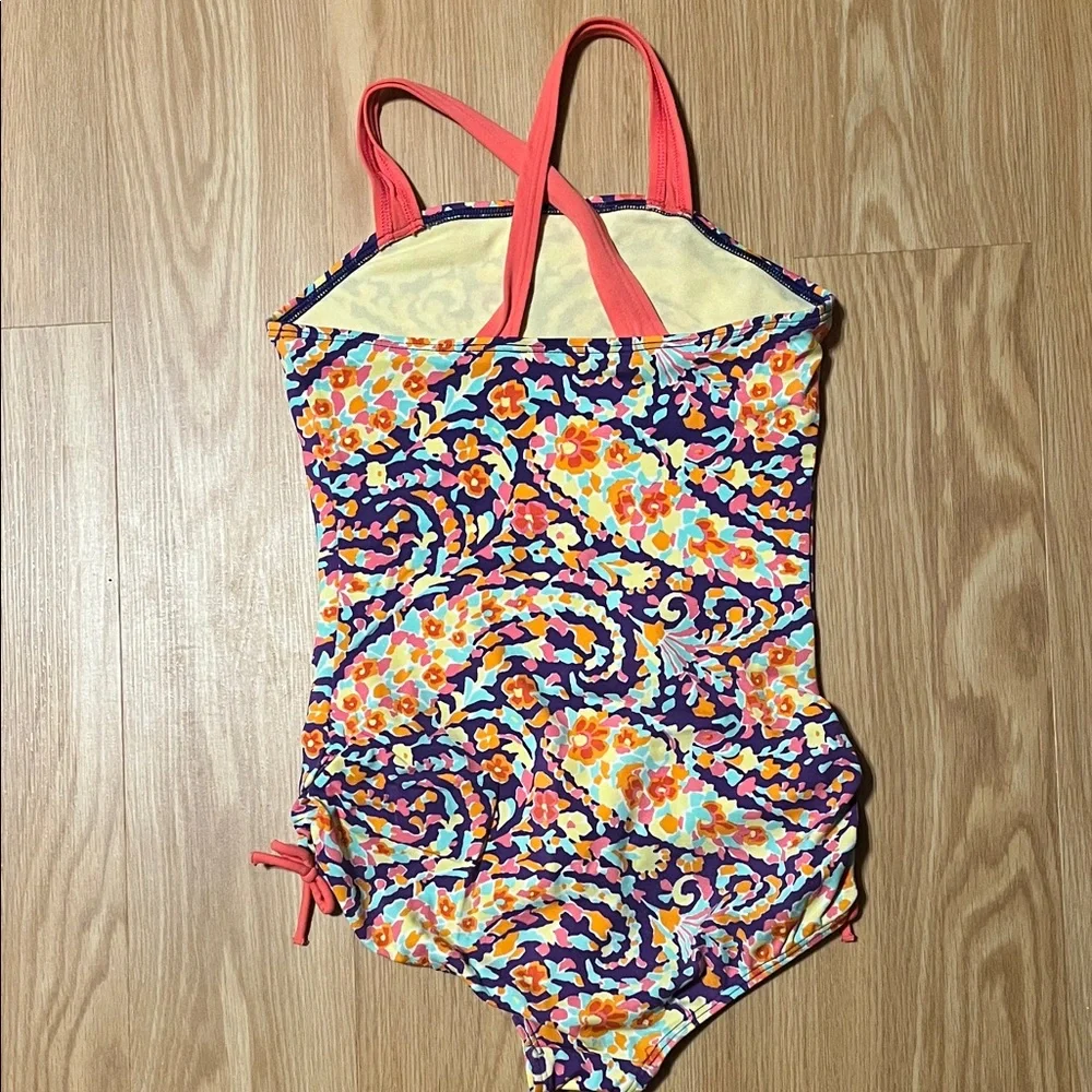 Lands' End Girls' Floral Paisley One-Piece Swimsuit, size girls 10